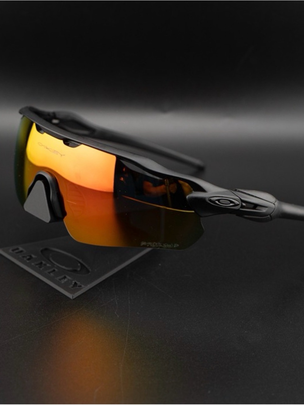 Oakley Radar EV Path Sunglasses - Black Frame with Orange Prizm Lens